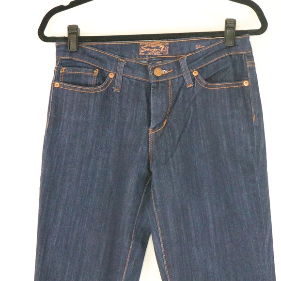 Seven7 Dark wash Slim Jeans F103 - Picture 2 of 5